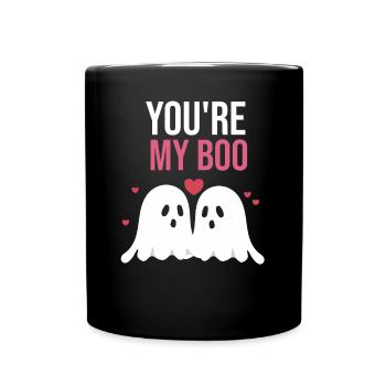 Valentines day gift ghosts ghost lovers - Full Colour Mug - black - Front