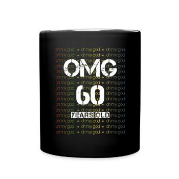 60 ans - Anniversaire, OMG Anniversaire Vintage - Mug uni - noir - Devant