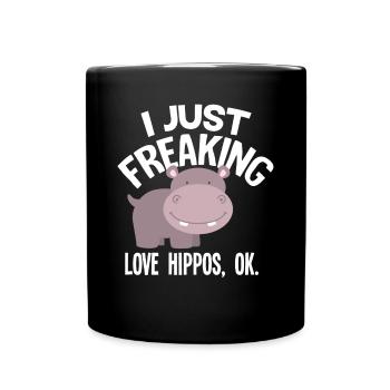 hippo - Full Colour Mug - black - Front