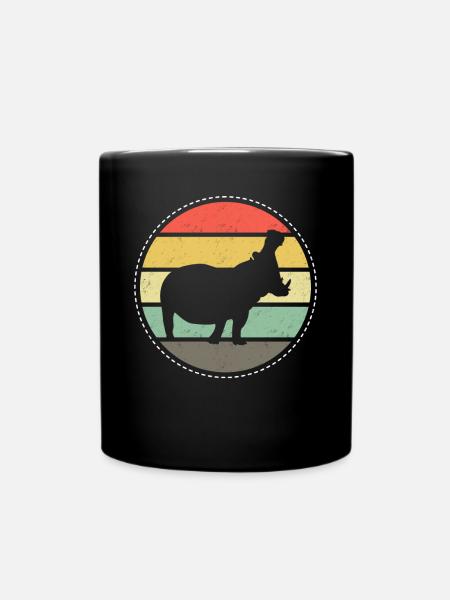 Hippo Afrique - Mug uni - noir