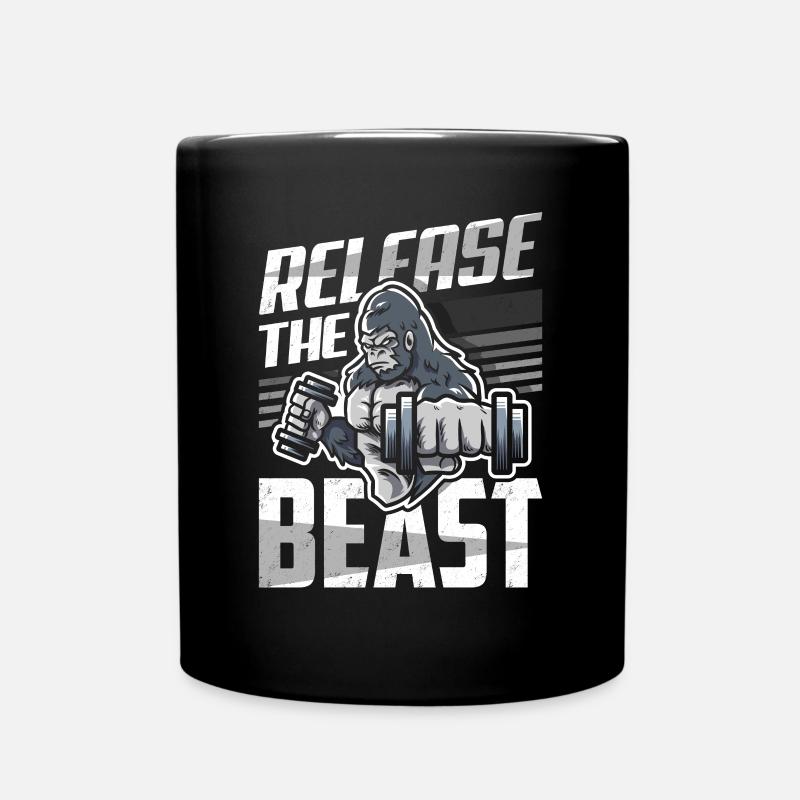 Bodybuilding Strong Man - Full Colour Mug - black
