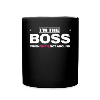 Man woman funny saying - Full Colour Mug - black - Front