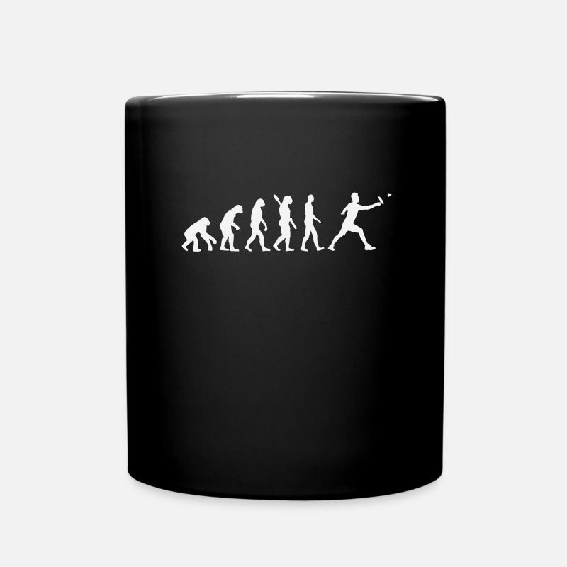 Badminton - Evolution des Menschen / Darwin - Tasse einfarbig - Schwarz