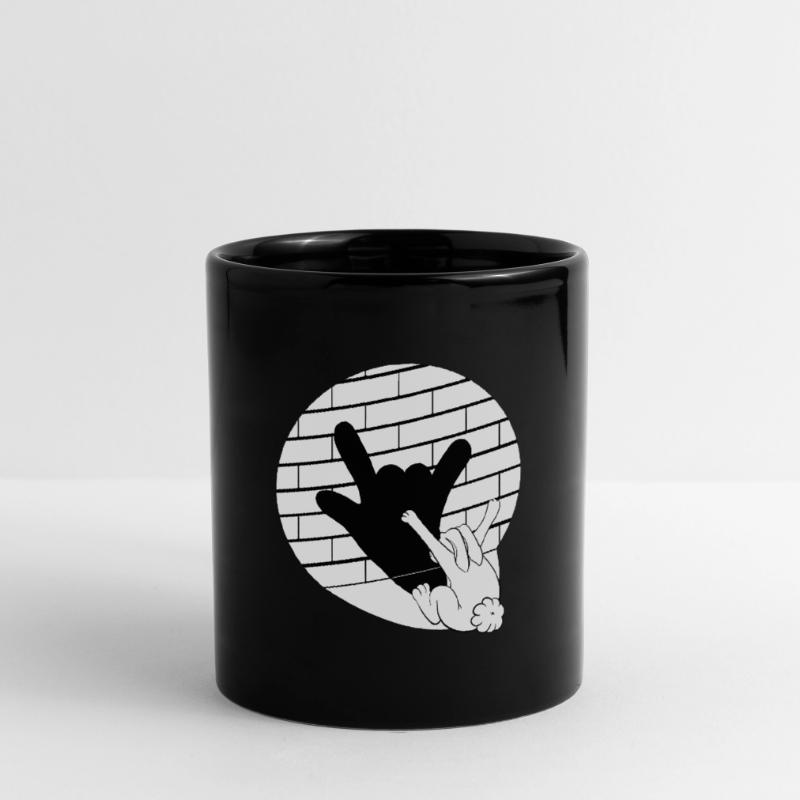 Rabbit rock n roll rabbit shadow rabbit bunny Full Colour Mug