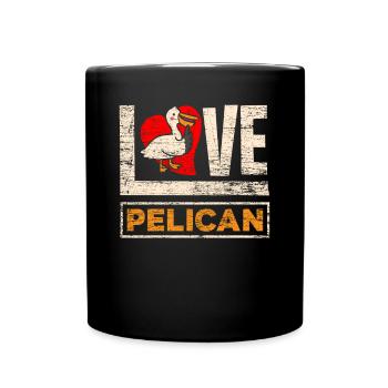 Amour de pélican - Mug uni - noir - Devant
