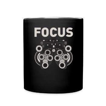 Augenarzt Optiker - Tasse einfarbig - Schwarz - Vorne