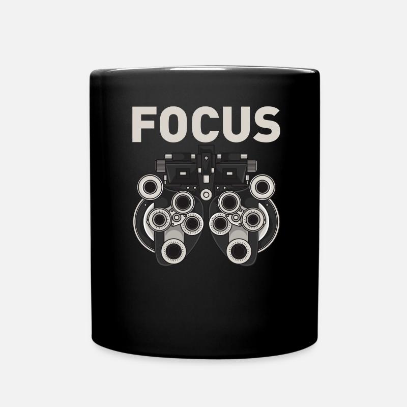 Augenarzt Optiker - Tasse einfarbig - Schwarz