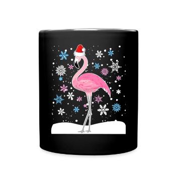 Flamingo cadeau de Noël femmes hommes enfants - Mug uni - noir - Devant