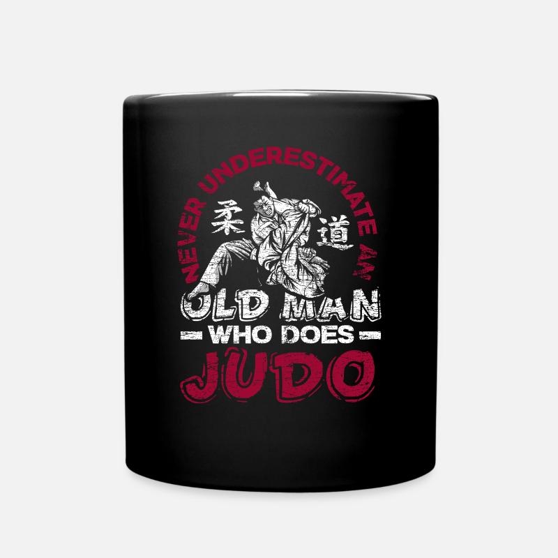 Judo old man - Full Colour Mug - black