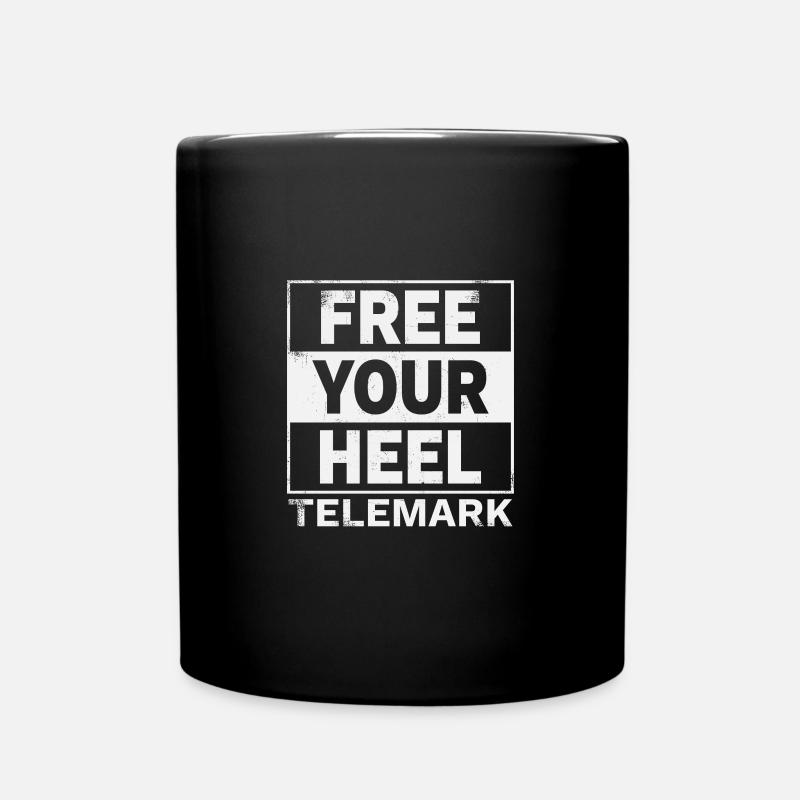 Telemark Free Heel Nordic Ski Sport Geschenk - Tasse einfarbig - Schwarz