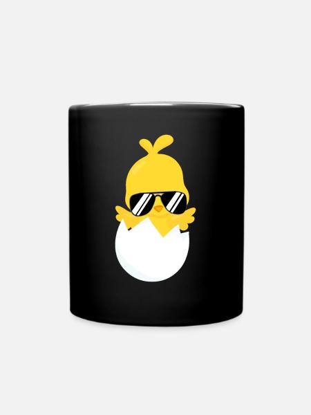 Poussin de Pâques drôle pour femmes, hommes et enfants - Mug uni - noir