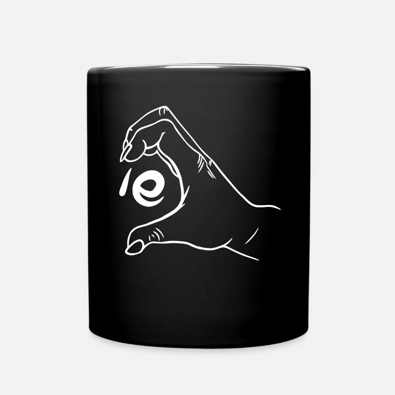 Love Hands Partner T-Shirts - Pärchen Shirt - Tasse einfarbig - Schwarz
