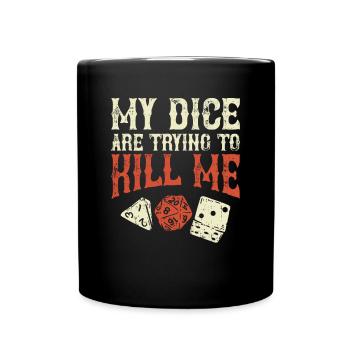 Tabletop Nerd Geek Rollenspiel Geschenk - Tasse einfarbig - Schwarz - Vorne