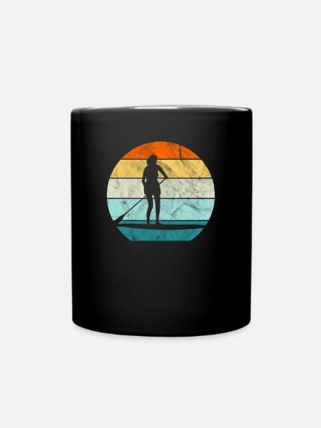 Sunset Femmes Stand up paddle - Mug uni - noir