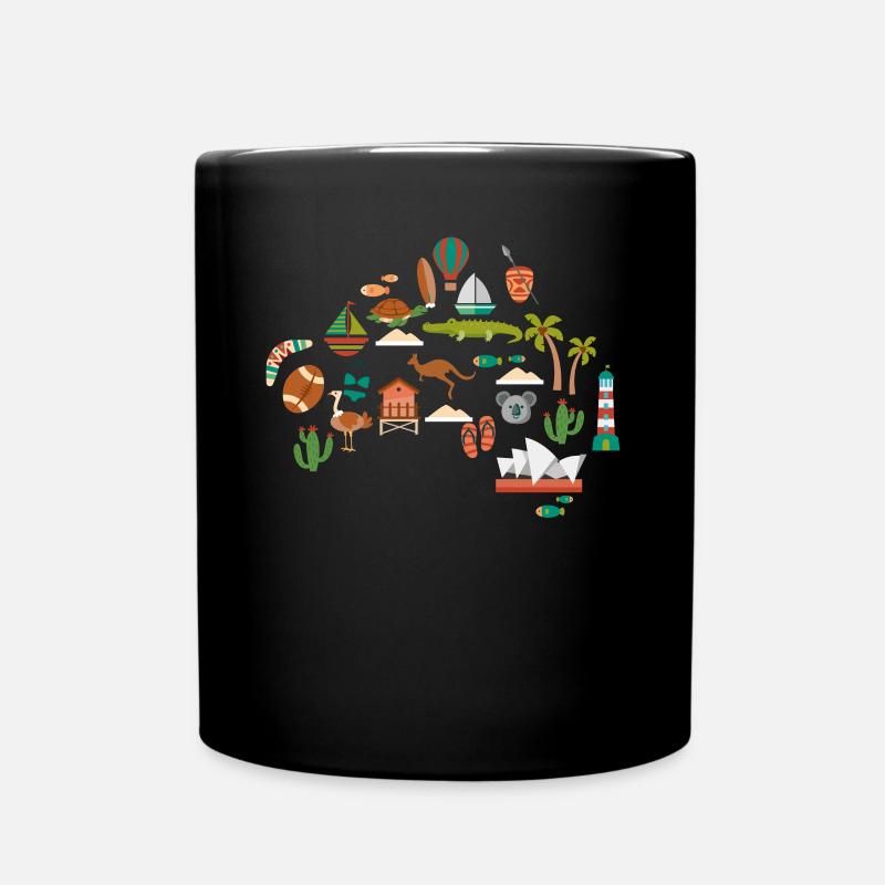 Australien Land - Tasse einfarbig - Schwarz
