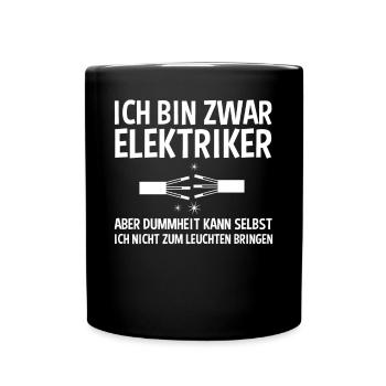 Elektriker - Tasse einfarbig - Schwarz - Vorne