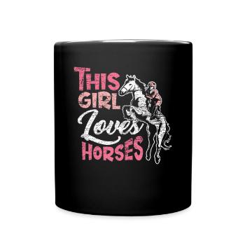 Horses love - Full Colour Mug - black - Front