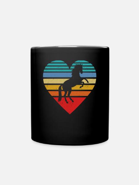Pferde - Tasse einfarbig - Schwarz