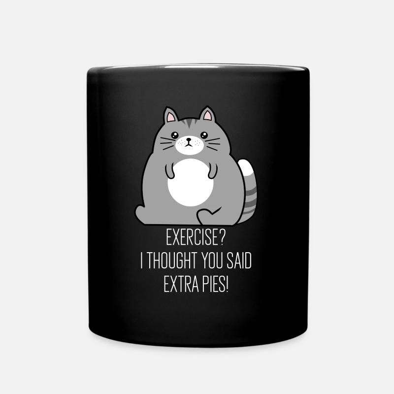 Fat cat, cat lovers, fat cats - Full Colour Mug - black
