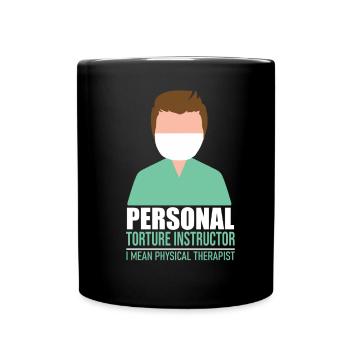 Physiotherapist physiotherapy git idea - Full Colour Mug - black - Front