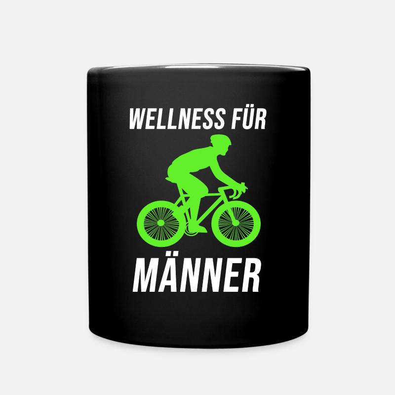 E-Biker E Bike Fahrer - Tasse einfarbig - Schwarz