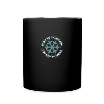 Telemark Born Free Heel Nordic Ski Sport Geschenk - Tasse einfarbig - Schwarz - Vorne