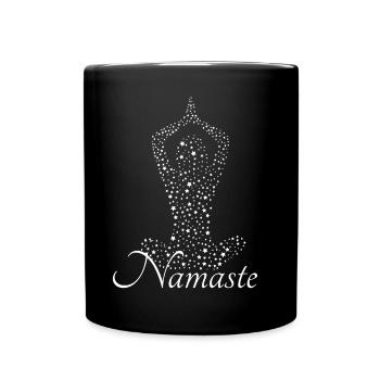 Vêtements de yoga Namaste pour femmes, hommes et enfants - Mug uni - noir - Devant