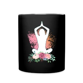 Yoga Kleidung Namaste Für Damen, Herren Und Kinder - Tasse einfarbig - Schwarz - Vorne