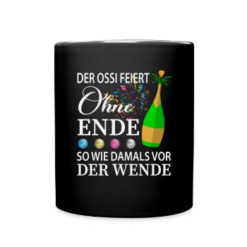 DDR Ossi Spruch - Tasse einfarbig - Schwarz - Vorne