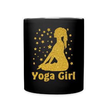 Vêtements de yoga fille de yoga pour femmes et filles - Mug uni - noir - Devant