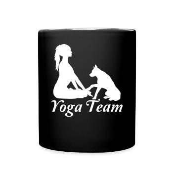Vêtements de yoga chien motif pour femmes hommes enfants - Mug uni - noir - Devant