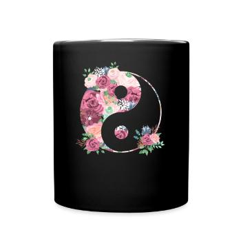 Vêtements de yoga yin yang pour femmes, hommes, enfants - Mug uni - noir - Devant