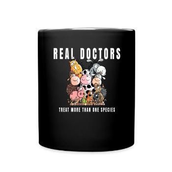 Veterinarian Real Doctors Treat More Than One Species - Full Colour Mug - black - Front