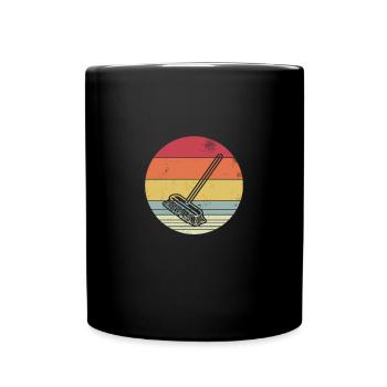Broom Challenge Vintage Retro Design Geschenk - Tasse einfarbig - Schwarz - Vorne