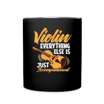 Violine Orchester - Tasse einfarbig - Schwarz - Vorne