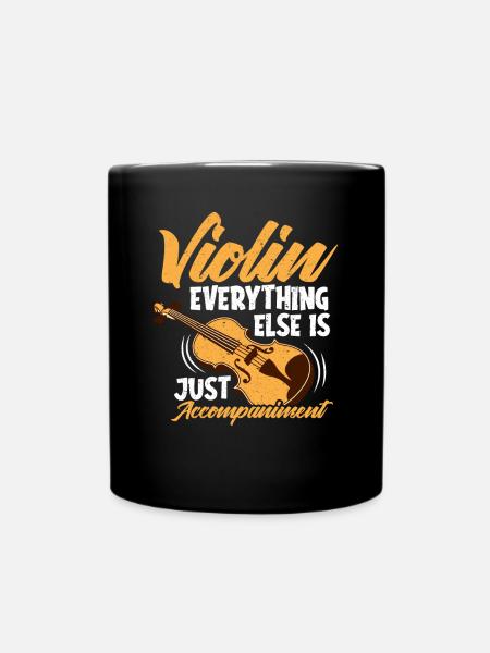 Violin orchestra - Full Colour Mug - black