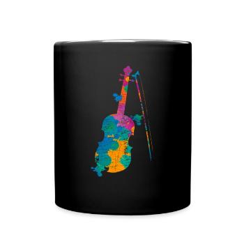 Violin violin violin player gift - Full Colour Mug - black - Front