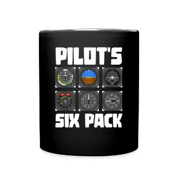 Pilot six-pack gift idea - Full Colour Mug - black - Front