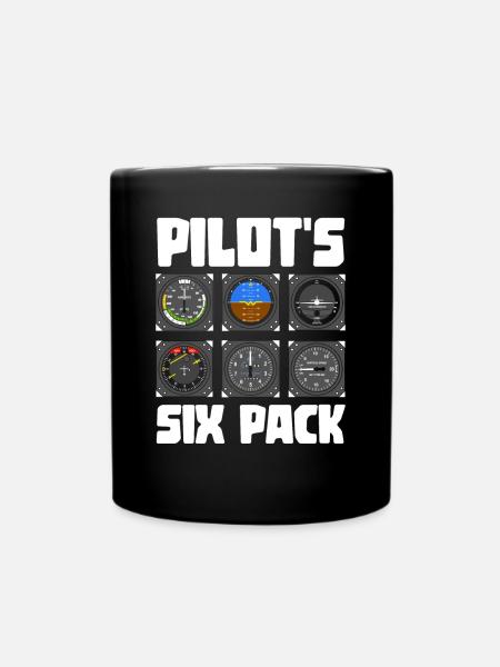 Pilot six-pack gift idea - Full Colour Mug - black