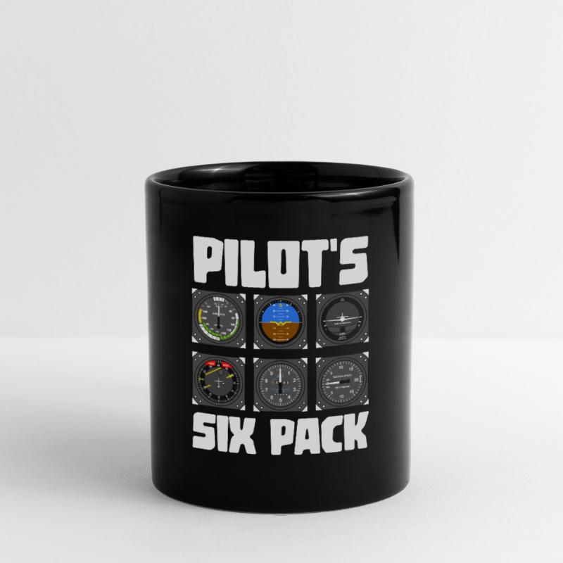 Pilot Sixpack Geschenkidee Tasse einfarbig