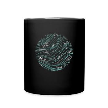 Océan - cercle de courant océanique - Mug uni - noir - Devant