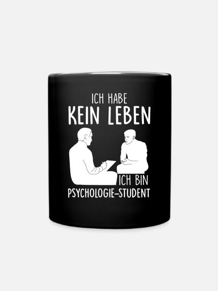 Psychologie Student - Tasse einfarbig - Schwarz