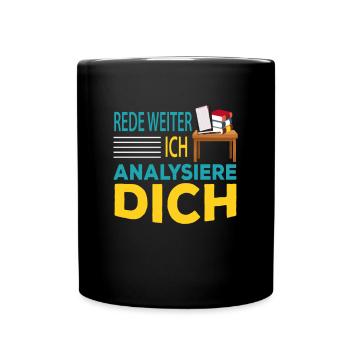 Psychologie Student - Tasse einfarbig - Schwarz - Vorne
