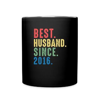 Best. Husband. Since. 2016 3rd Wedding - Full Colour Mug - black - Front