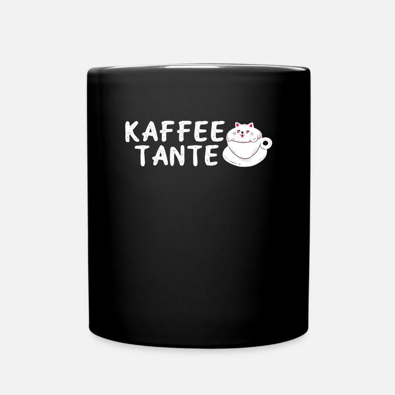 Kaffeetante Kaffee Milchkaffee Trinkerin - Tasse einfarbig - Schwarz