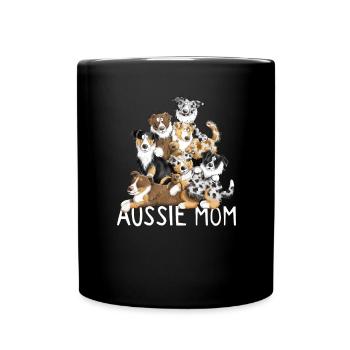 Australian Shepherd Maman - Mug uni - noir - Devant