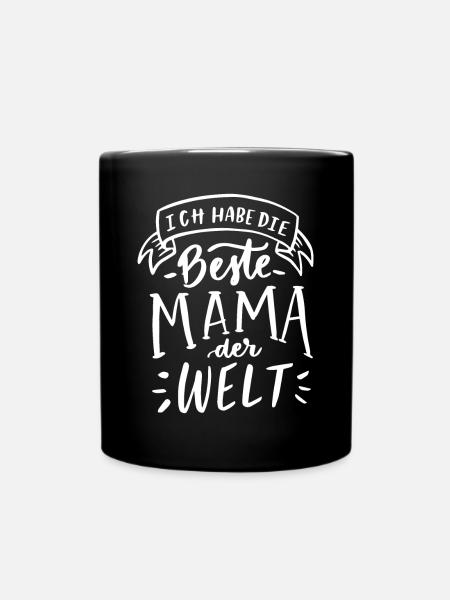 Muttertag Motiv - Tasse einfarbig - Schwarz