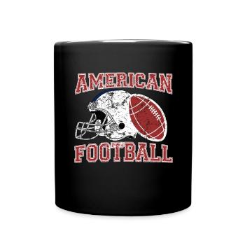 Football américain - Mug uni - noir - Devant