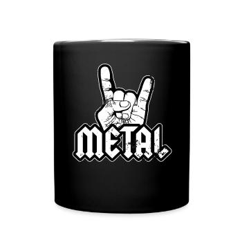 Metal Metalhead French Fork Festival Concert Band - Full Colour Mug - black - Front