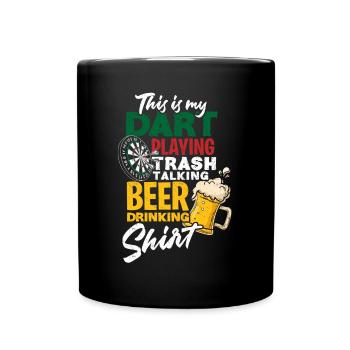 Dart Hobby Bier - Tasse einfarbig - Schwarz - Vorne